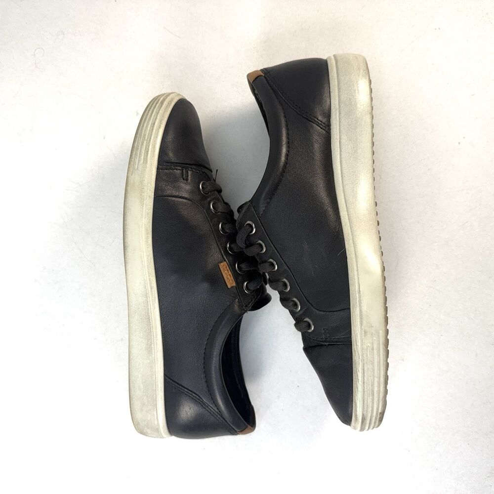 ECCO Soft 7 Womens Size 8 Shoes Black Leather Low Top Lace Up Casual Sneakers - Picture 7 of 11